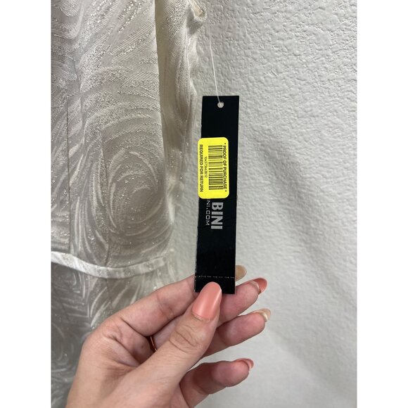 Gianni Bini 10 White A Line Tank Top Sparkly Tank Top Dress - Picture 4 of 8